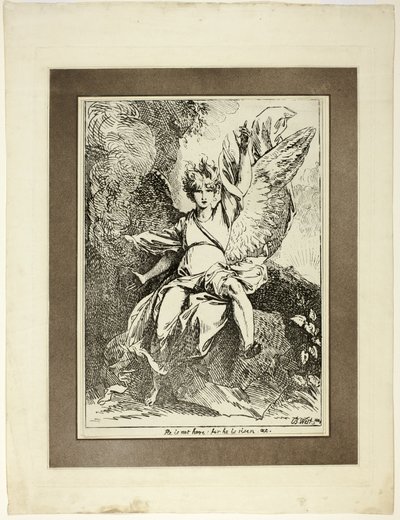 Anjo da Ressurreição, da primeira edição de Espécimes de Poliautografia de Benjamin West