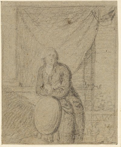 Retrato de um homem de pé em frente a uma janela de Benjamin West