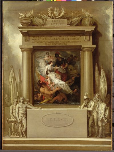 Projeto de Monumento, &39;A Apoteose de Nelson&39; de Benjamin West
