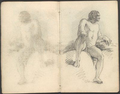 Esboço de Estudos de Figura e Composição de Benjamin West