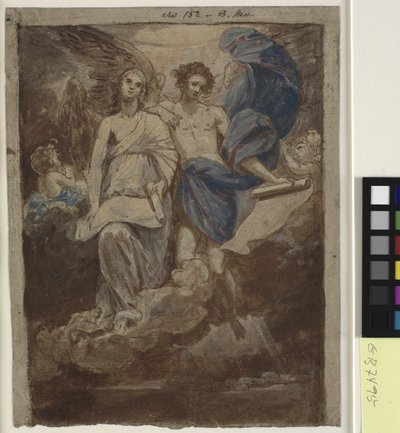 Estudo para uma pintura de Os Anjos Aparecendo aos Pastores, 1774 de Benjamin West