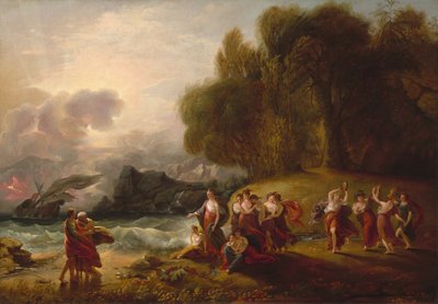 Telêmaco e Calipso, c. 1809. de Benjamin West