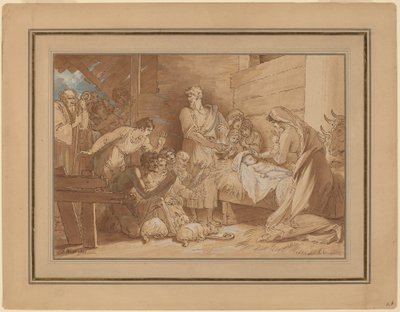A adoração dos pastores de Benjamin West
