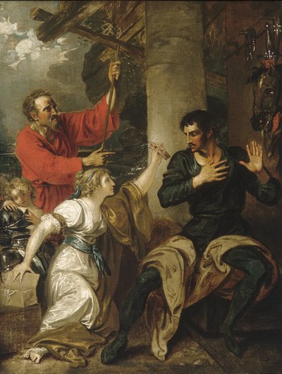 The Damsel and Orlando, c.1793 (óleo sobre tela) de Benjamin West