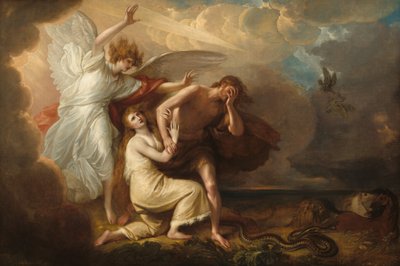 A Expulsão de Adão e Eva do Paraíso, 1791. de Benjamin West