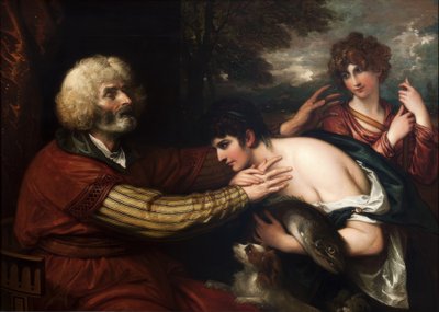 Tobias cura a cegueira do seu pai de Benjamin West