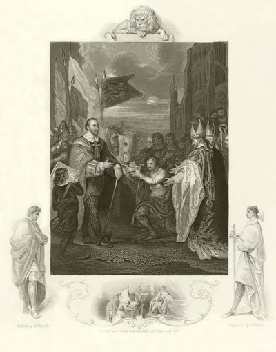 William eu recebo a coroa da Inglaterra de Benjamin West