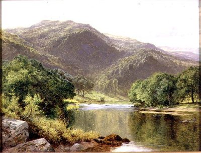 Um rio no norte do País de Gales (petróleo a bordo) de Benjamin Williams Leader