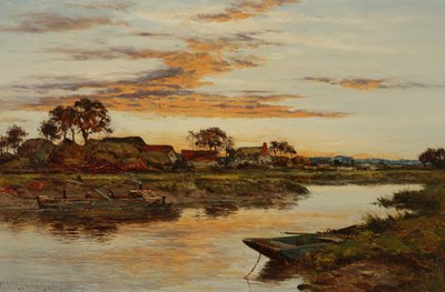 Noite no Severn, 1897 de Benjamin Williams Leader