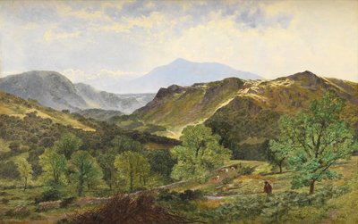 Moel Siabod - no vale do couro, 1871 de Benjamin Williams Leader