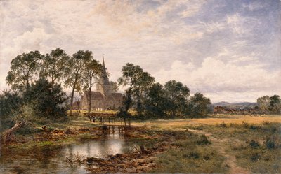 Igreja de Shere, Surrey de Benjamin Williams Leader