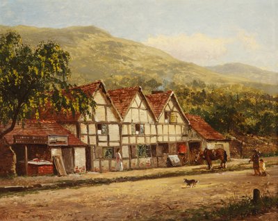 A antiga loja de ferreiros, Great Malvern, 1871 de Benjamin Williams Leader