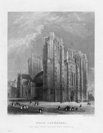 Catedral dos poços, Somerset, c1860 de Benjamin Winkles
