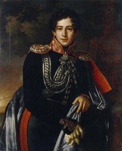 Retrato do conde Nikolay Alexandrovich Samoylov 1800-1842, ca 1825 de Benois Charles Mitoire