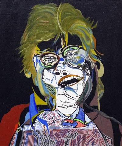 50 Grandes Escritores da História: Stephen King, 2015 (óleo e acrílico sobre tela) de Benoit Erwann Boucherot