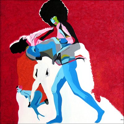 Fotógrafos americanos 8, 2000 (óleo sobre tela) de Benoit Erwann Boucherot