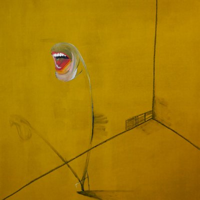 La colère, painel 2, 2016 (óleo e acrílico sobre tela) de Benoit Erwann Boucherot