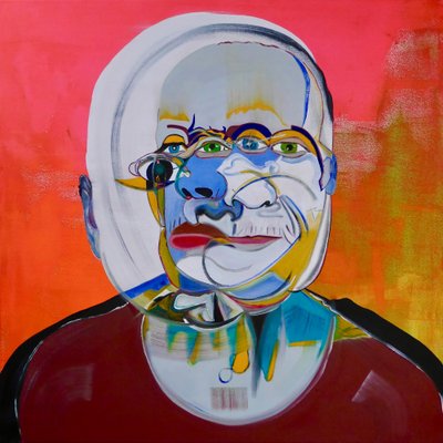 Mythe 7, 2021 (óleo e acrílico sobre tela) de Benoit Erwann Boucherot