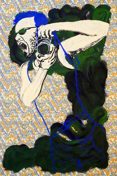 Passager 25, 2020 (acrílico sobre papel japonês serigrafado) de Benoit Erwann Boucherot