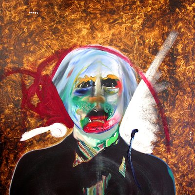 Surportrait : Andy Warhol  Sébastien, 2005 (óleo e folhas de ouro sobre tela) de Benoit Erwann Boucherot