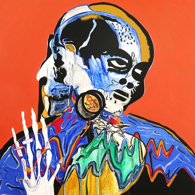 Surportrait: Danse macabre, Pickenheim, 2005 (óleo sobre tela) de Benoit Erwann Boucherot