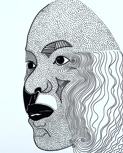 Surportrait: Lorrie Jean-Louis, 2021 (acrílico sobre papel) de Benoit Erwann Boucherot