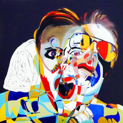 Surportrait: Olivier, Juan  moi, 2019 (óleo sobre tela) de Benoit Erwann Boucherot