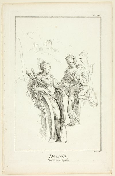 Desenho: Esboço, de Encyclopédie de Benoit Louis Prevost