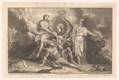 Alegoria da imortalidade do rei francês de Benoît Audran (II)