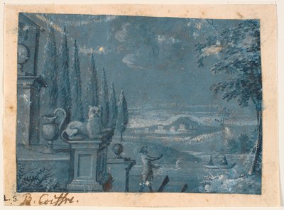 Paisagem em uma casa com terraço de Benoît Le Coffre
