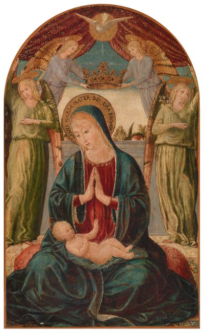 Madonna e criança com anjos de Benozzo Gozzoli