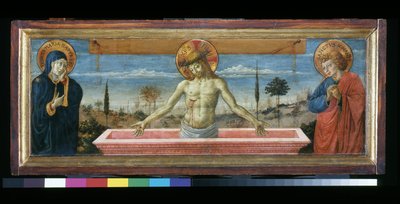 Cristo em piedade entre a Virgem e São João, c.1450 de Benozzo di Lese di Sandro Gozzoli
