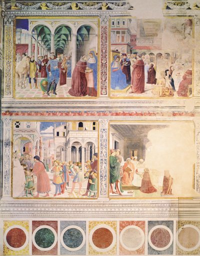 Episódios da Vida de Santo Agostinho, 1463-65 (ver também 192535, 192549, 192550, 192552, 192553, 192554) de Benozzo di Lese di Sandro Gozzoli