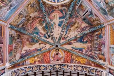 Vida de São Francisco, na abóbada da abside central de Benozzo di Lese di Sandro Gozzoli