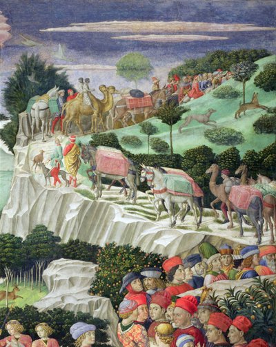 Procissão de Melquior, da Capela dos Magos (detalhe de 70601) de Benozzo di Lese di Sandro Gozzoli