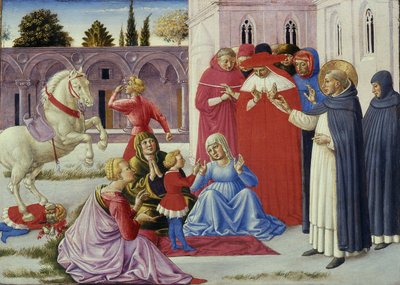 São Domingos ressuscita Napoleão Orsini, 1461-62 de Benozzo di Lese di Sandro Gozzoli