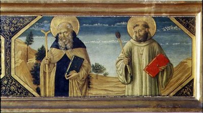 Santo Antônio Abade e São Benedito (painel) (detalhe de 78957) de Benozzo di Lese di Sandro Gozzoli