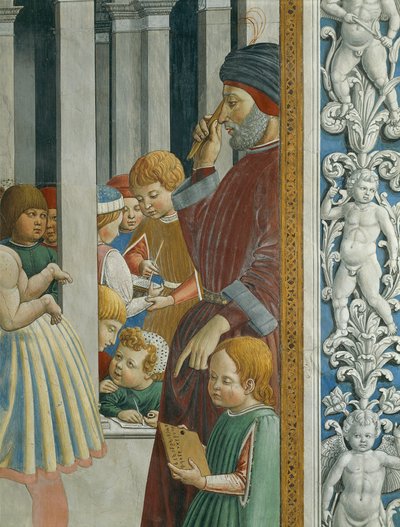Histórias de Santo Agostinho: Professor e alunos de Benozzo di Lese di Sandro Gozzoli