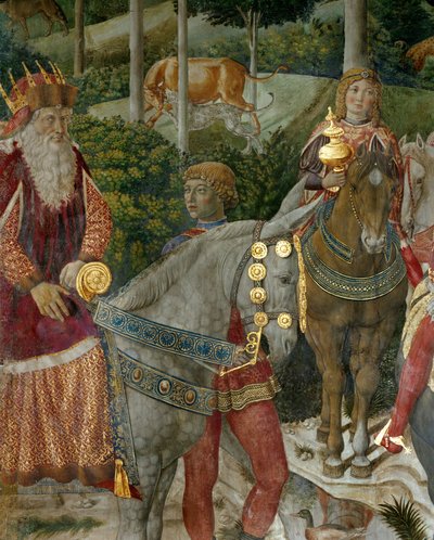 A Adoração dos Magos (fresco) de Benozzo di Lese di Sandro Gozzoli