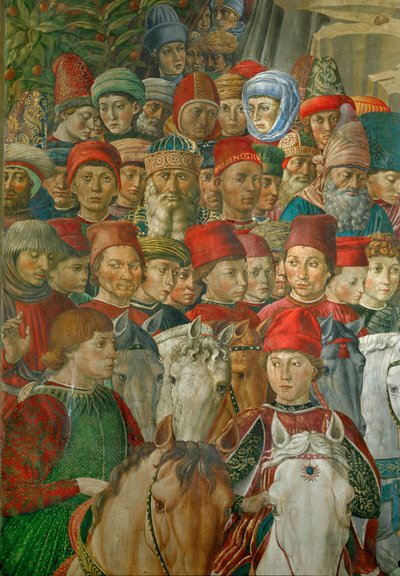 A Adoração dos Magos (fresco) de Benozzo di Lese di Sandro Gozzoli