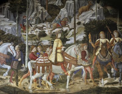 A cavalgada dos Reis Magos, detalhe de Benozzo di Lese di Sandro Gozzoli