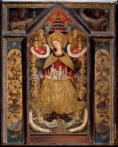 Virgem dos anjos (óleo sobre painel de Benozzo di Lese di Sandro Gozzoli