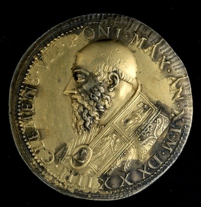Medaillon com o Retrato do Papa Clément VII de Benvenuto Cellini