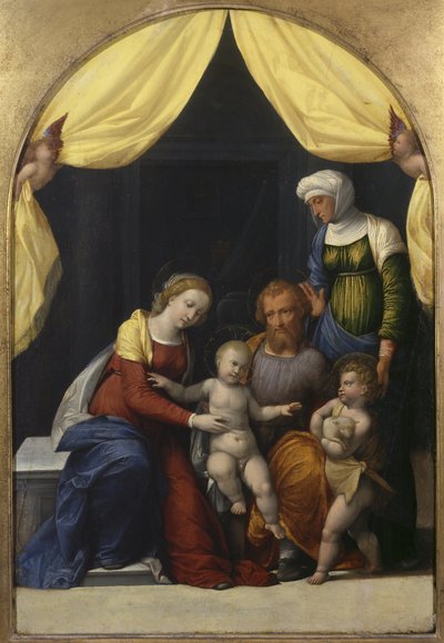Sagrada Família com o Menino São João e Santa Isabel, c.1520 de Benvenuto Tisi da Garofalo