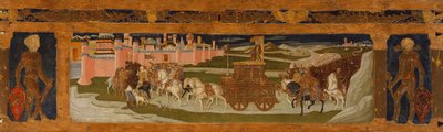 Painel Predella: Triunfo de David (pintura sobre madeira) de Benvenuto di Giovanni