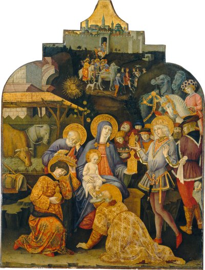 A Adoração dos Magos, c. 14701475. de Benvenuto di Giovanni
