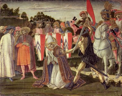 O martírio de St. Fabian (painel) de Benvenuto di Giovanni