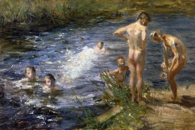 Meninos no rio, 1899. de Beppe Ciardi