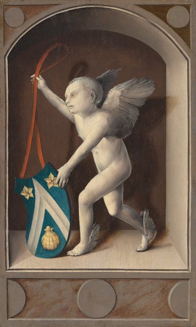 Putto com armas de Jacques Coëne [reverso], c. 1513. de Bernaert van Orley