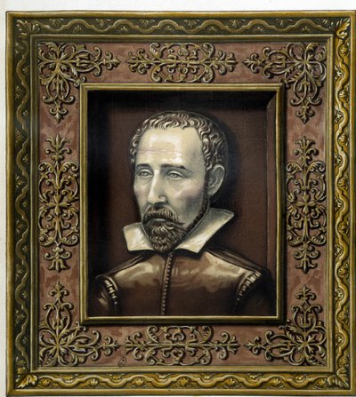Retrato de Bernard Palissy, executado em faiança por ele mesmo - em "A obra de Bernard Palissy" de C. Delange e C. Borneman, Paris de Bernard (after) Palissy